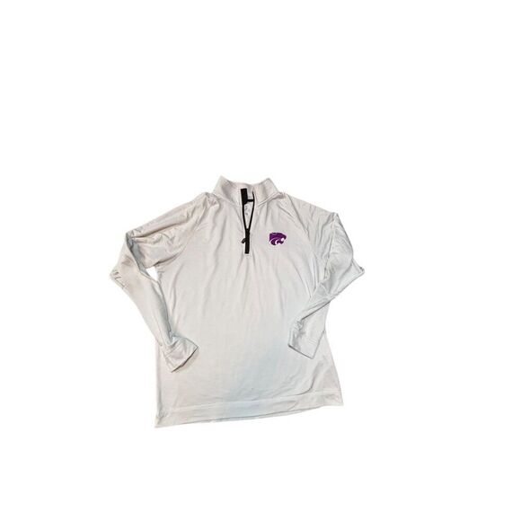 K-State Wildcats CBUK L/G White 1/4 Zip Pullover Shirt - Picture 2 of 11